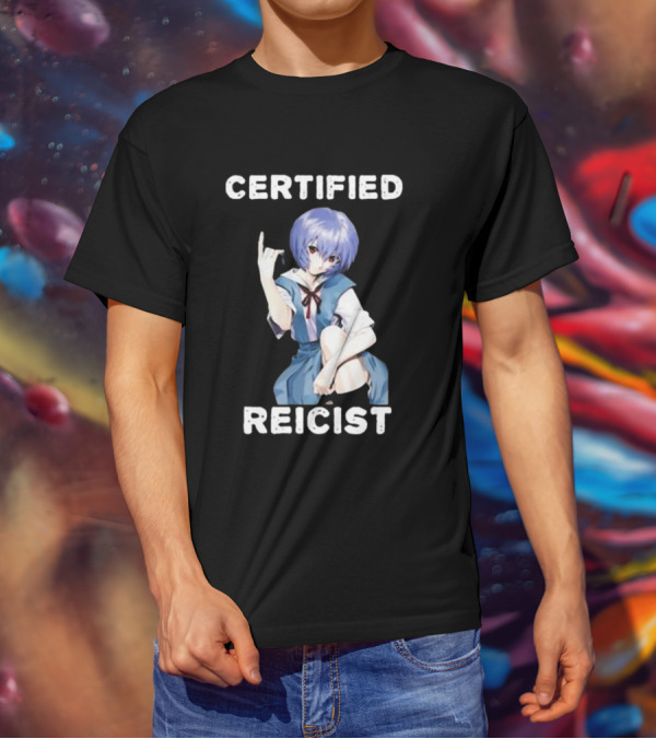 CERTIFIED REICIST REI AYANAMI EVA BLUE HAIR SCHOOL UNIFORM T-Shirt