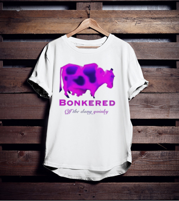 BONKERED Off The Dang Yoinky Purple Cow T-Shirt