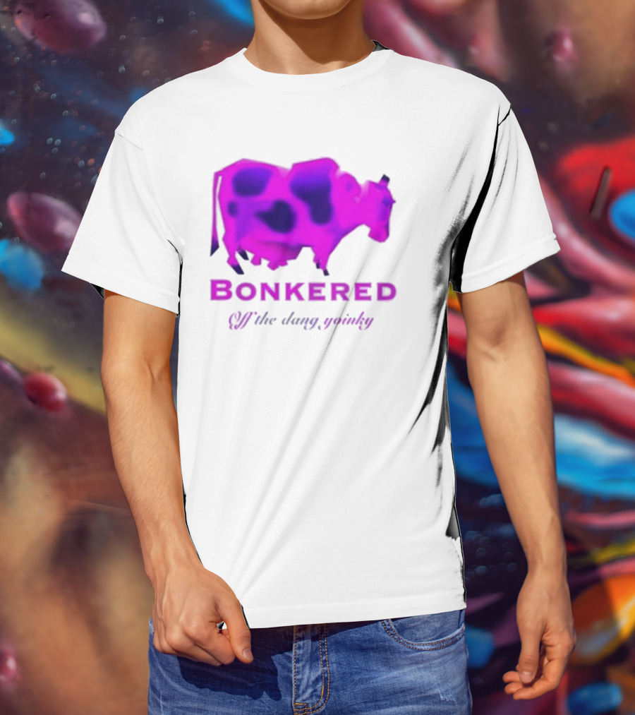 BONKERED Off The Dang Yoinky Purple Cow T-Shirt