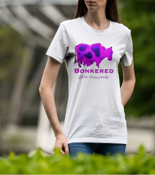 BONKERED Off The Dang Yoinky Purple Cow T-Shirt