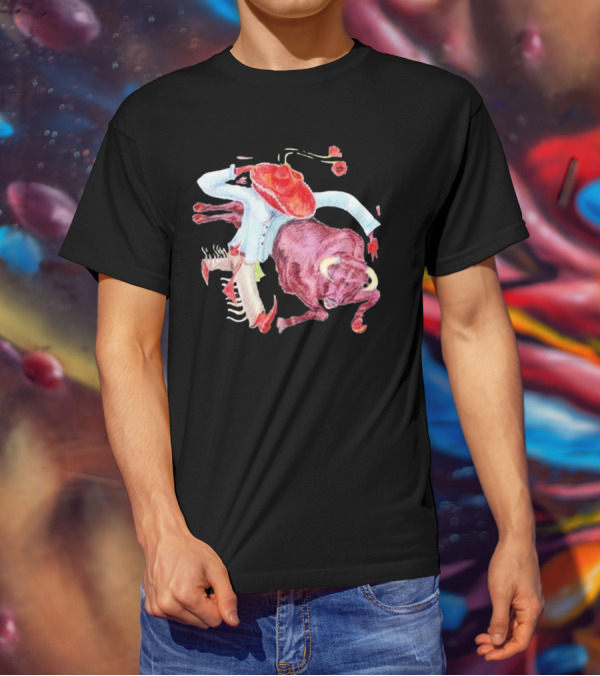 Flip Turn Burnout Days Rodeo Clown Bull Riding Hat Roses T-Shirt