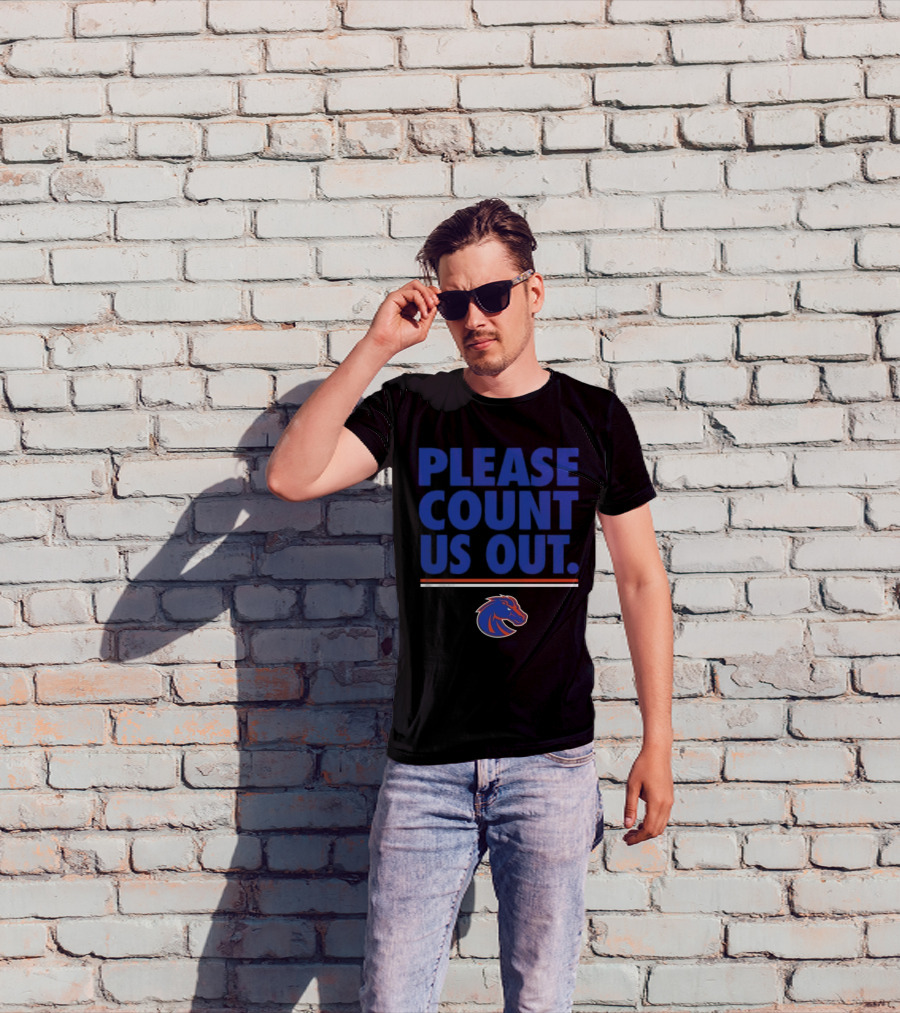 Kaden Anderson Please Count Us Out Boise State Broncos T-Shirt