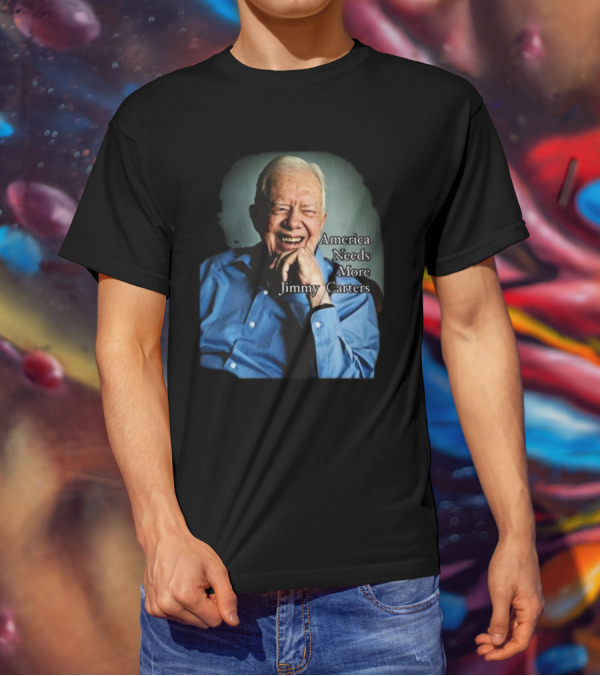 Norbert Leo Butz America Needs More Jimmy Carters Image With Smiling Elderly Man In Blue T-Shirt