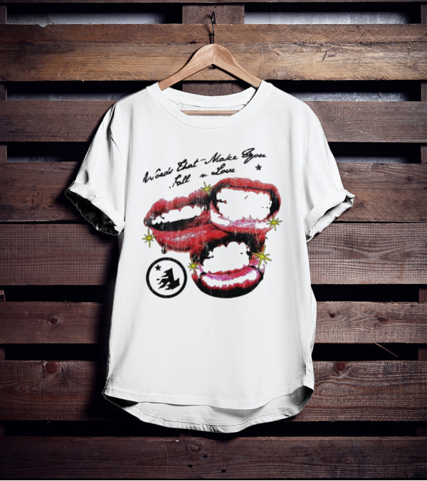Lonely Hearts Club Words That Make You Fall In Love Lips Stars T-Shirt