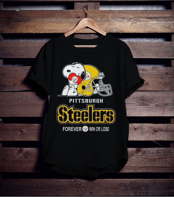 Snoopy Pittsburgh Steelers Forever Win Or Lose T-Shirt