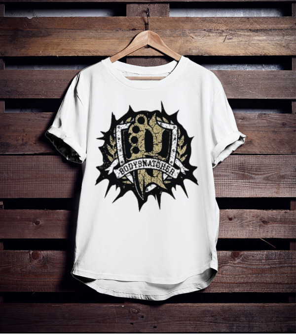 Bodysnatcher Brass Knuckles Emblem Mosh Club Badge T-Shirt