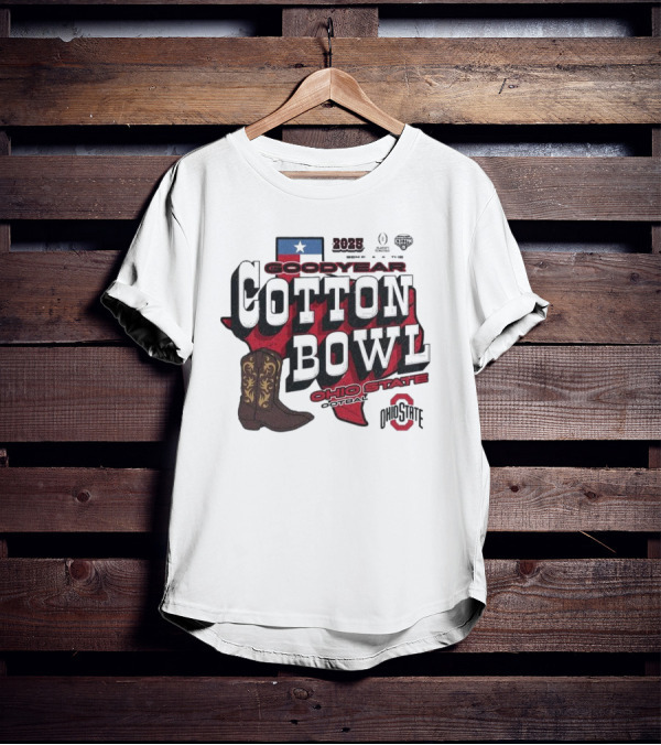 Ohio State 2025 Goodyear Cotton Bowl Classic Football Playoff Bound T-Shirt