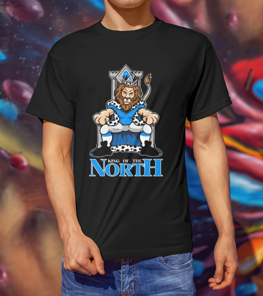 Detroit Lions King Of The North 2025 Lions Throne T-Shirt