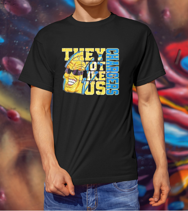 Los Angeles Chargers Glitter They Not Like Us 2025 T-Shirt