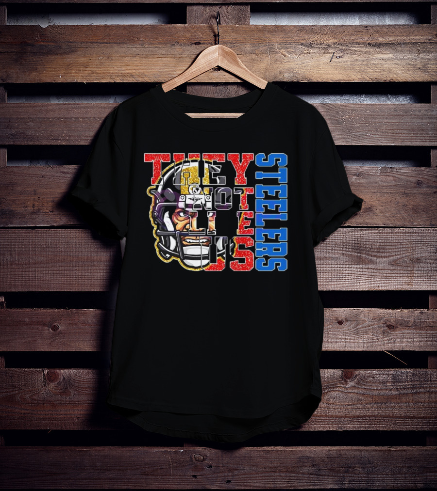 Glitter Pittsburgh Steelers They Not Like Us 2025 Football Helmet T-Shirt