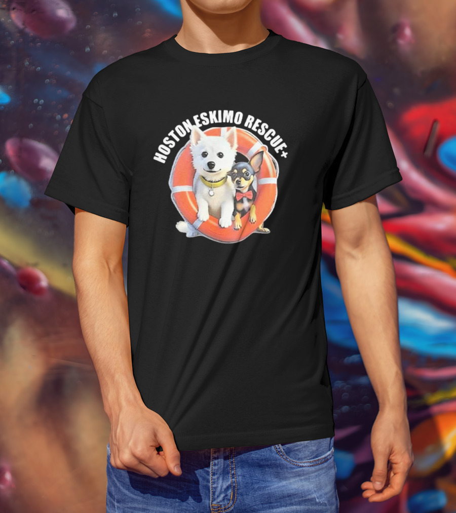 HOSOTN ESKIMO RESCUE DOGS IN LIFEBUOY T-Shirt