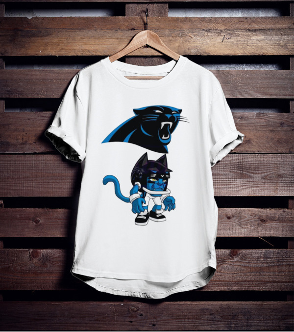 Rush Zone Carolina Panthers NFL Cartoon Character 2025 Football Mascot T-Shirt