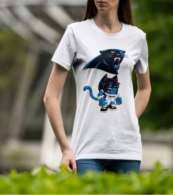 Rush Zone Carolina Panthers NFL Cartoon Character 2025 Football Mascot T-Shirt