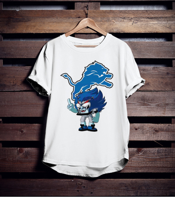 Rush Zone Detroit Lions NFL Cartoon Character Roary 2025 T-Shirt