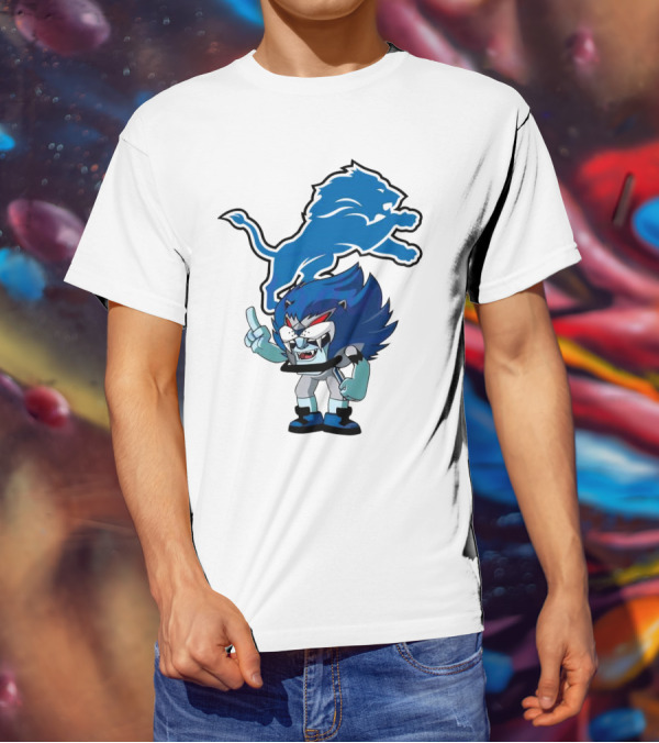 Rush Zone Detroit Lions NFL Cartoon Character Roary 2025 T-Shirt