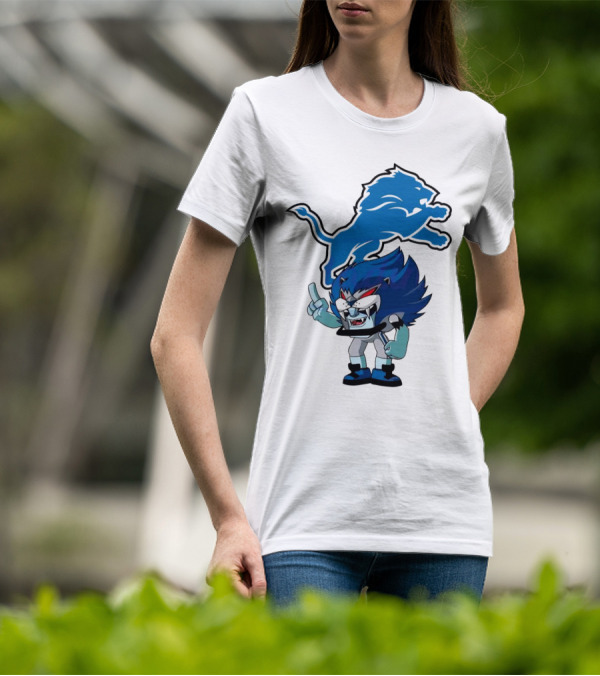 Rush Zone Detroit Lions NFL Cartoon Character Roary 2025 T-Shirt