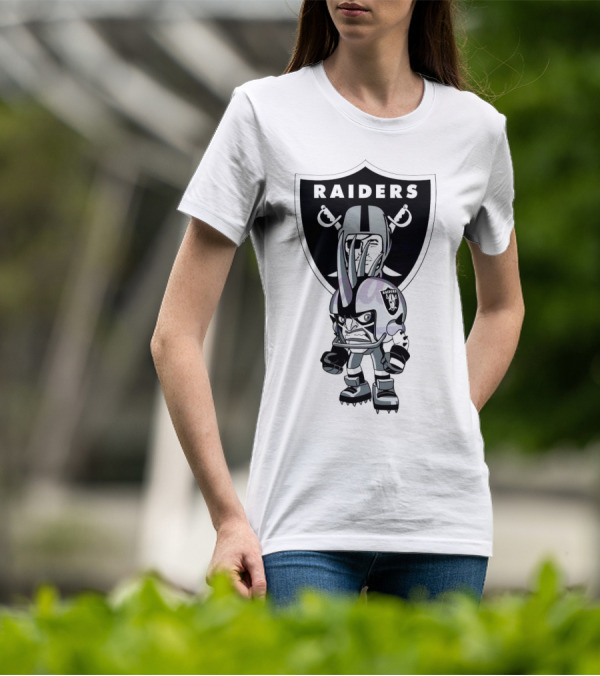 Raiders NFL Rush Zone Cartoon Character Las Vegas 2025 T-Shirt