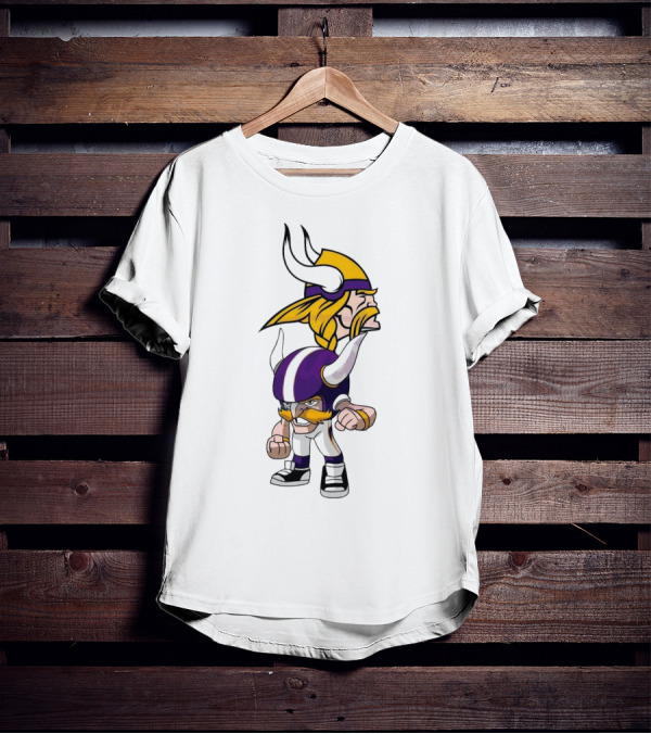 Rush Zone Minnesota Vikings NFL Cartoon Character 2025 Vikings Mascot T-Shirt
