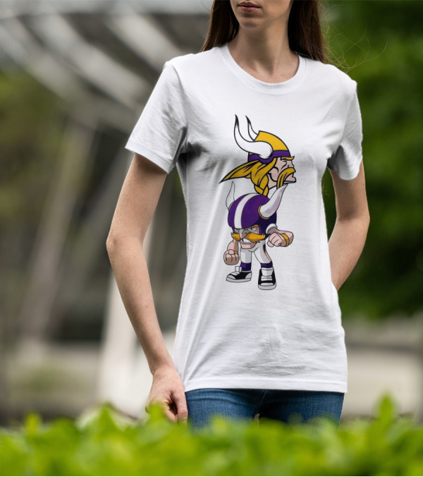 Rush Zone Minnesota Vikings NFL Cartoon Character 2025 Vikings Mascot T-Shirt