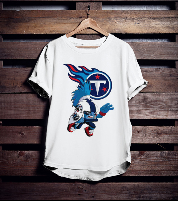 Tennessee Titans Rush Zone NFL Cartoon Character 2025 T-Shirt