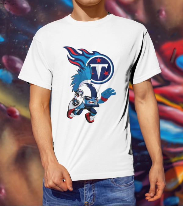 Tennessee Titans Rush Zone NFL Cartoon Character 2025 T-Shirt