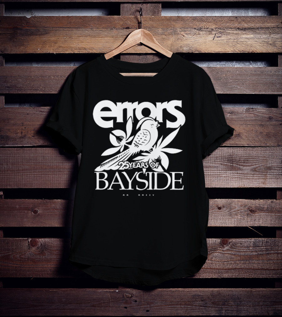 Errors 25 Years Of Bayside Bird And Flowers T-Shirt