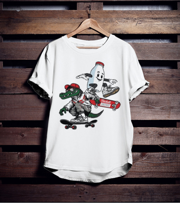 Crocodile And Milk Skateboarding Lost Art X TRiCKETT Collaboration T-Shirt