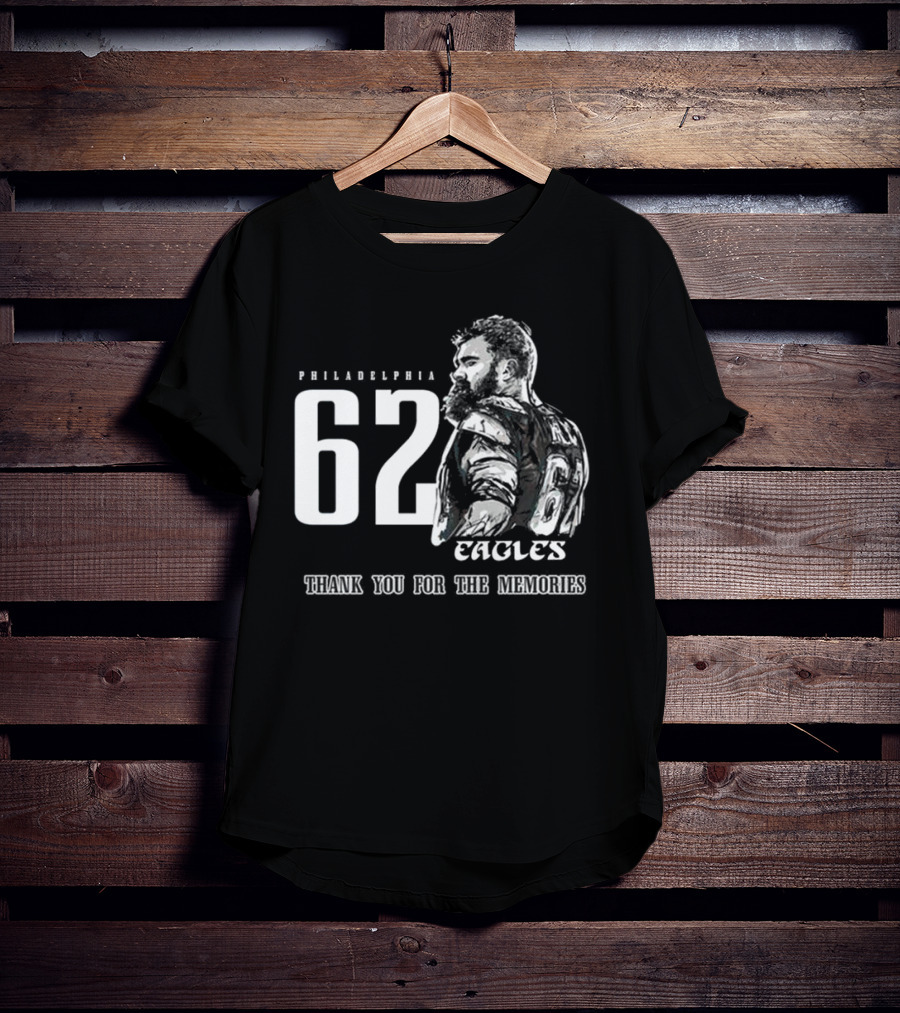 Philadelphia Eagles 62 Jason Kelce Thank You For The Memories Signature 2025 T-Shirt