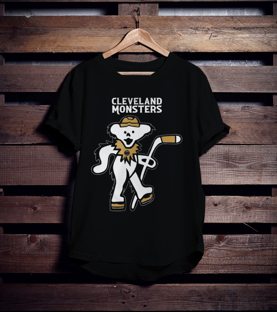 Cleveland Monsters 2025 Grateful Dead Bear Hockey Night T-Shirt