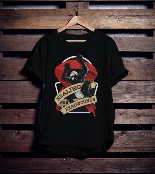 Healing For Headwounds Primate Emblem With Red Ribbon Banner T-Shirt
