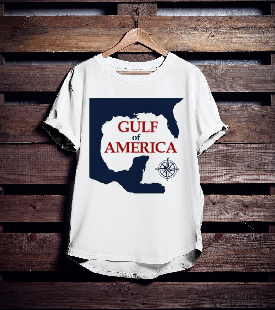 Gulf Of America Map Mark Kaye Compass T-Shirt