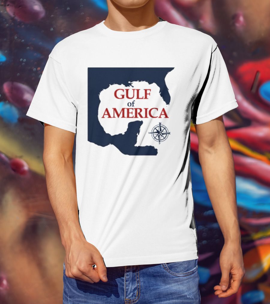 Gulf Of America Map Mark Kaye Compass T-Shirt