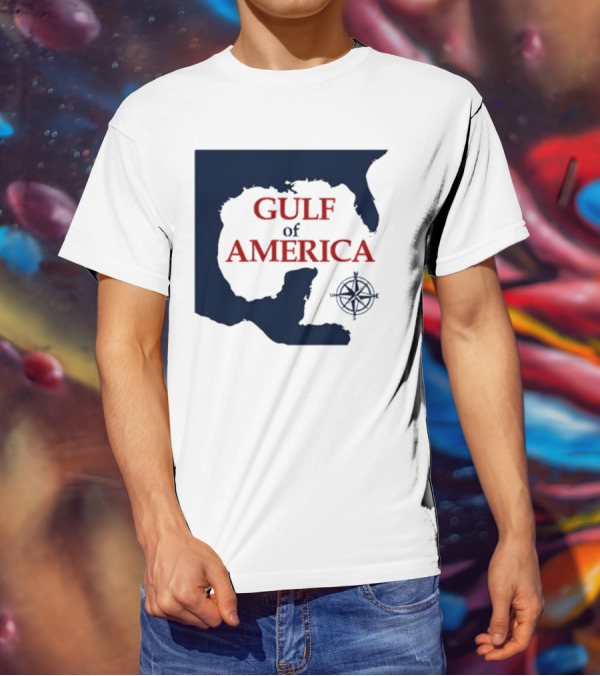 Gulf Of America Map Mark Kaye Compass T-Shirt