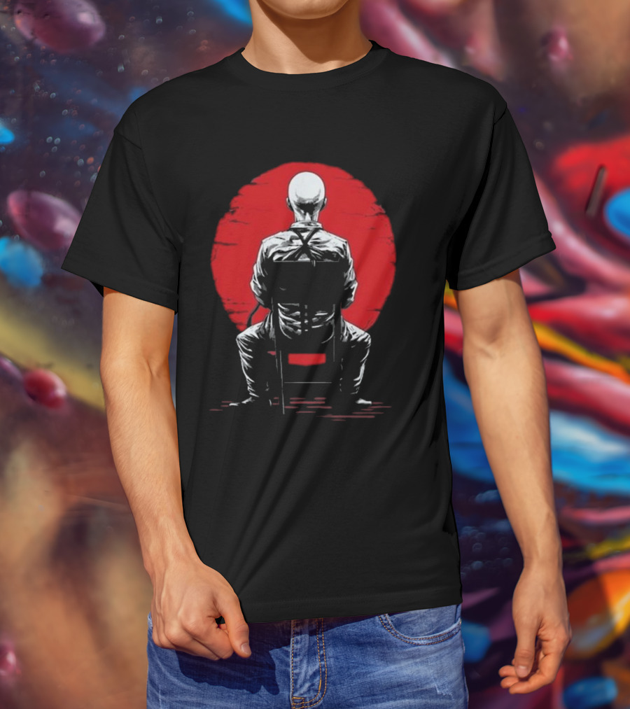 Renmakes Music Sucks Chair Against Red Circle T-Shirt