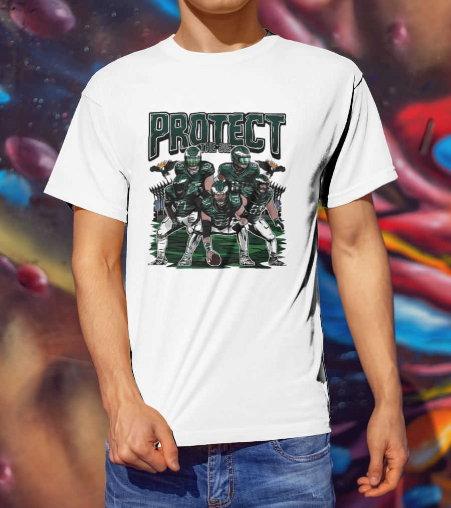 Eagles Protect The 215 Football Team Players And Mascot Elements T-Shirt