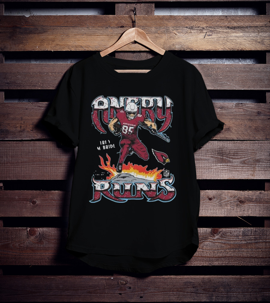 Trey McBride Arizona Angry Runs Cardinals NFL T-Shirt