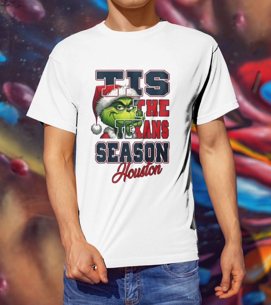 Houston Texans Merry Christmas The Grinch Tis The Texans Season T-Shirt