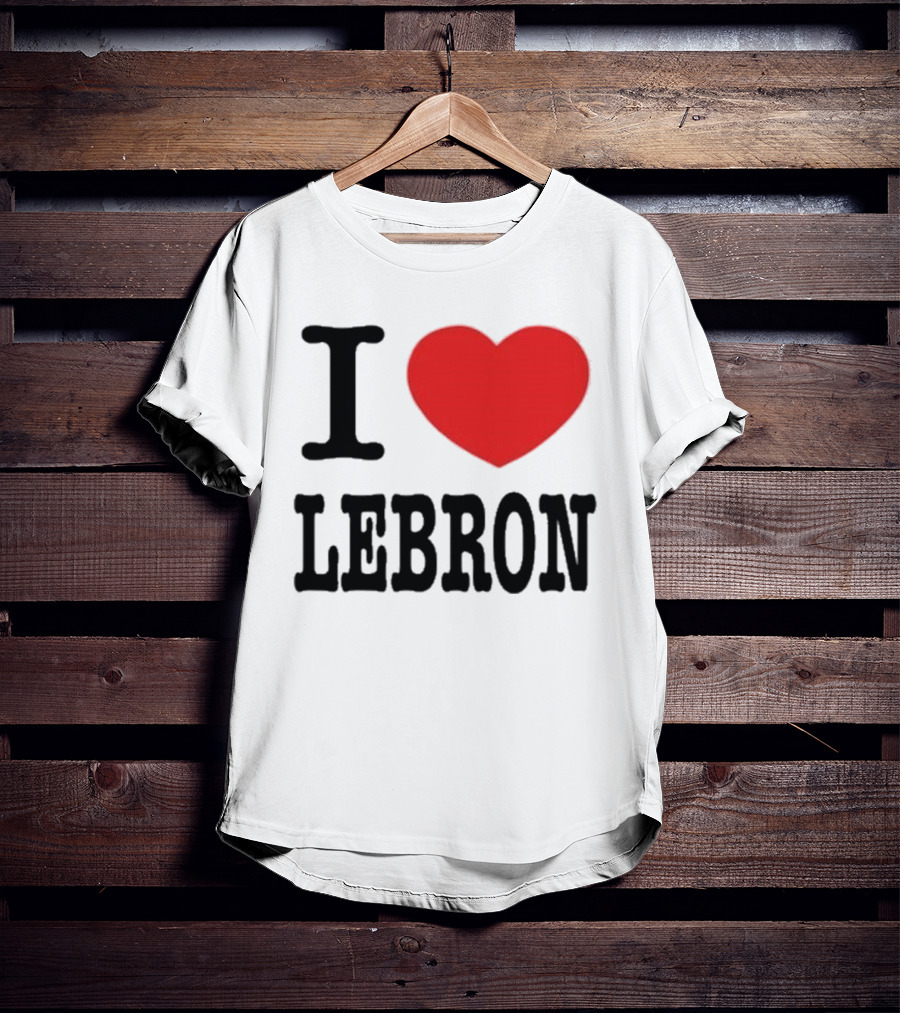 I Love LeBron Heart T-Shirt