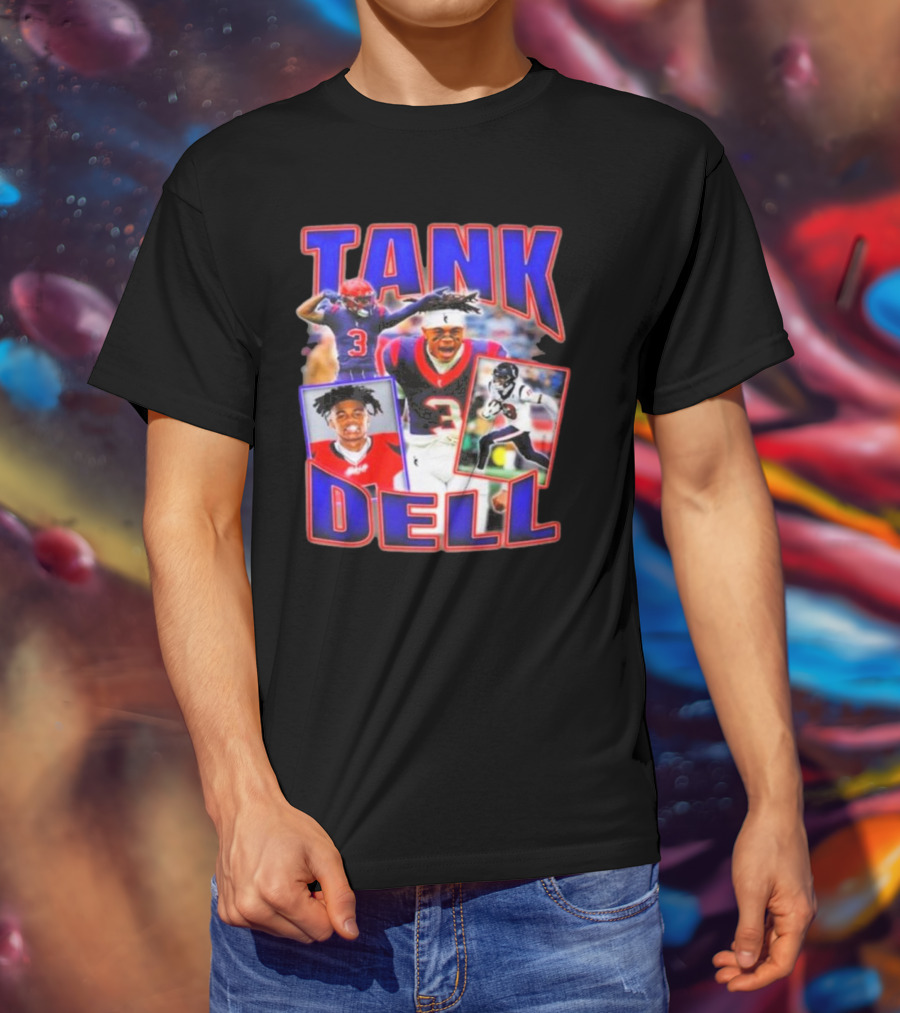 Tank Dell Football Triple Threat Texans Player Highlights T-Shirt