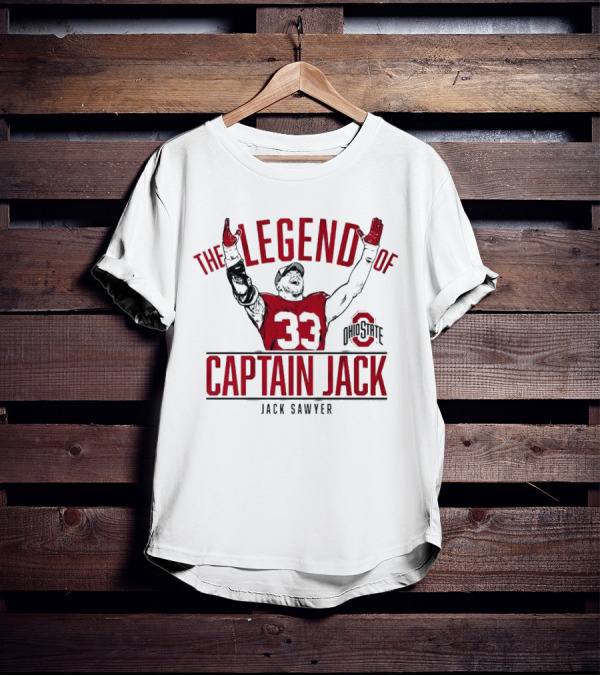 Ohio State Football The Legend Of Captain Jack Sawyer 33 Ohio State T-Shirt