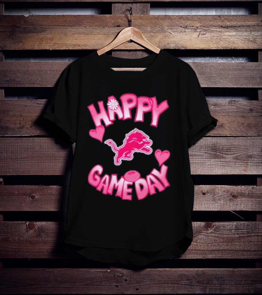 Happy Gameday Detroit Lions Valentine’s Day 2025 T-Shirt