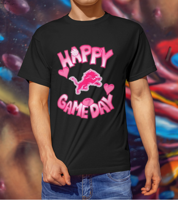 Happy Gameday Detroit Lions Valentine’s Day 2025 T-Shirt