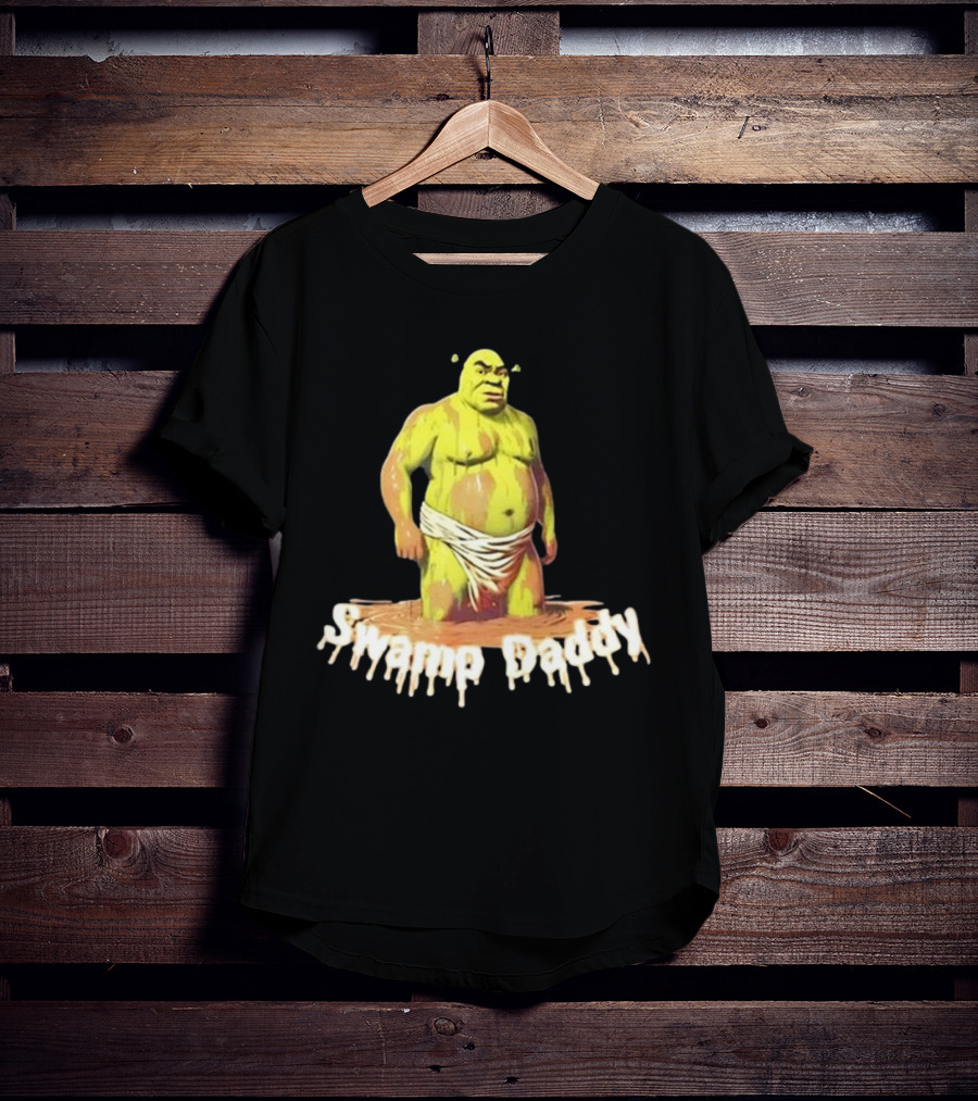 Unethical Threads Swamp Daddy Shrek Dripping Text Image T-Shirt