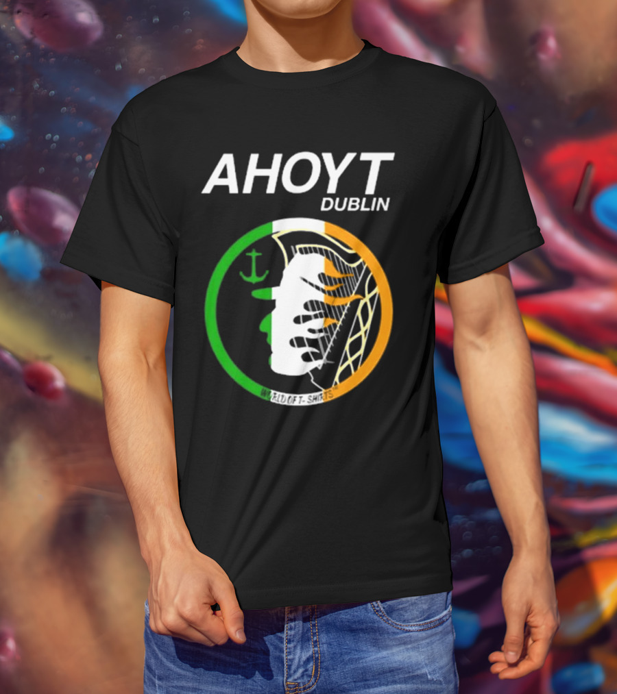 AHOYT Dublin Anchor Emblem Irish Tricolor T-Shirt