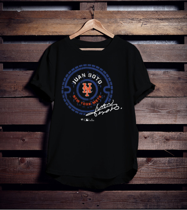 Juan Soto New York Mets MLB Logo Signature Players T-Shirt