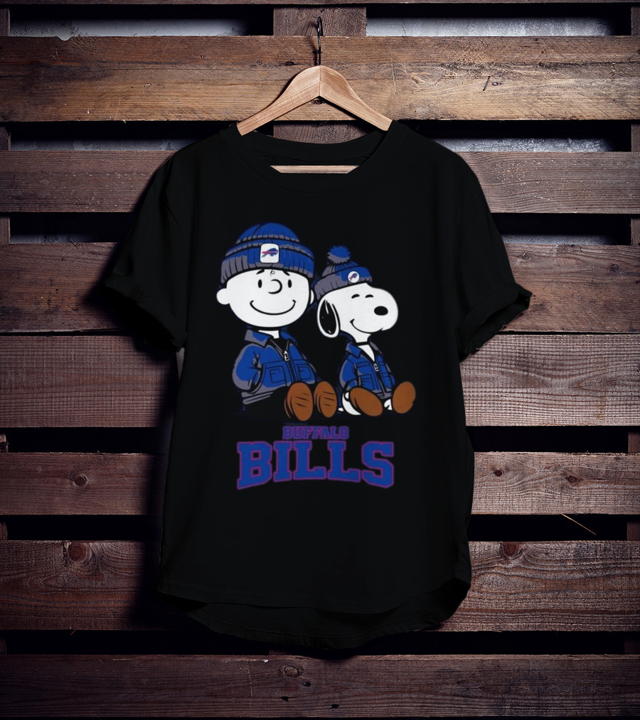 Charlie Brown Snoopy Buffalo Bills Fans 2025 T-Shirt