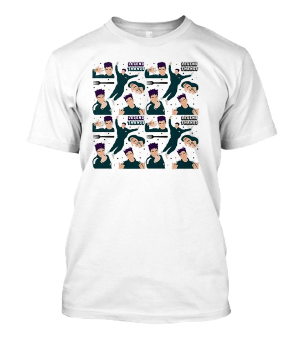 Legend Thanos Squid Game Pattern With Pose And Text Repetition T-Shirt