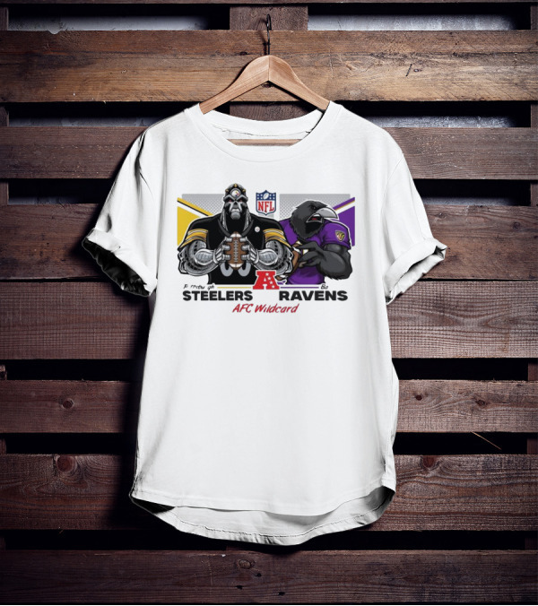 NFL Steelers Ravens AFC Wildcard Battle Showdown T-Shirt