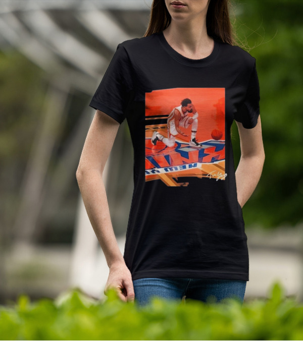Atlanta Hawks Trae Young Kneeling Basketball New York Signature T-Shirt