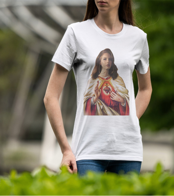 Jesus Lana Del Rey Sacred Heart Icon Image T-Shirt